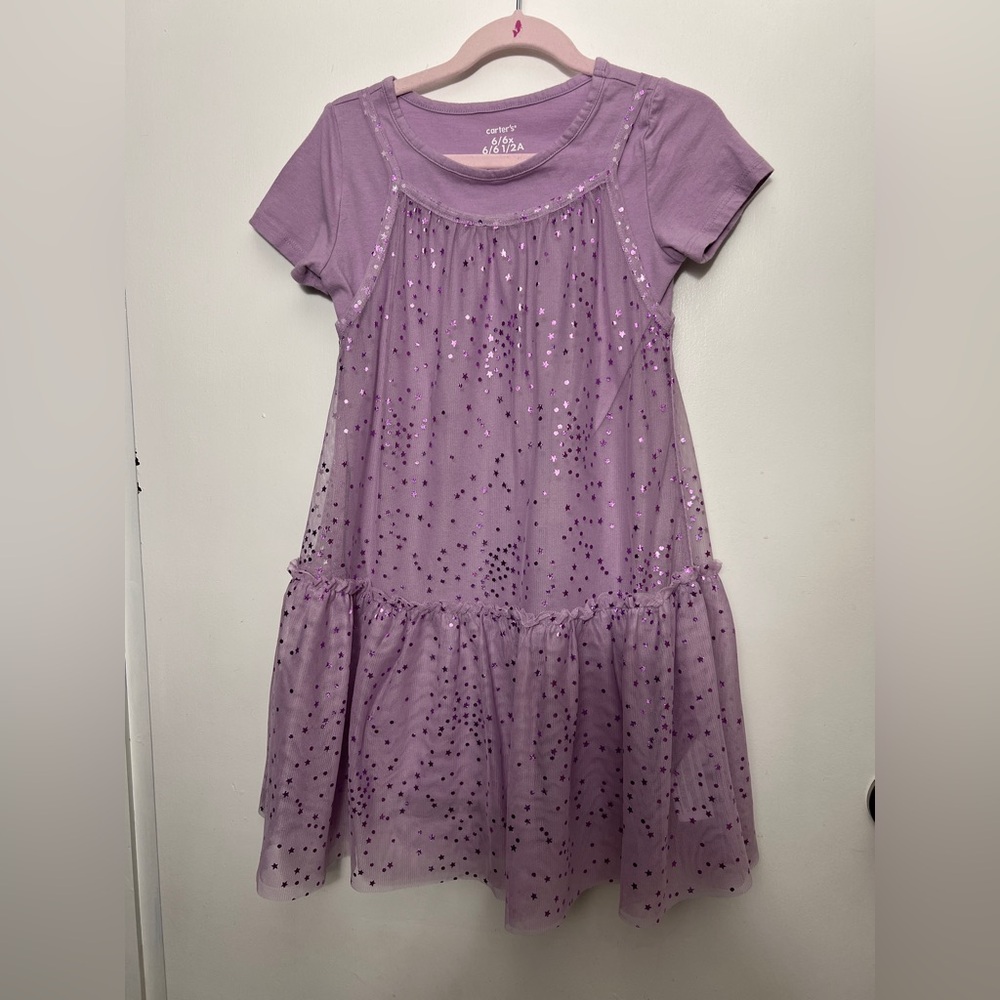 Carter's Lavender Starry Dress